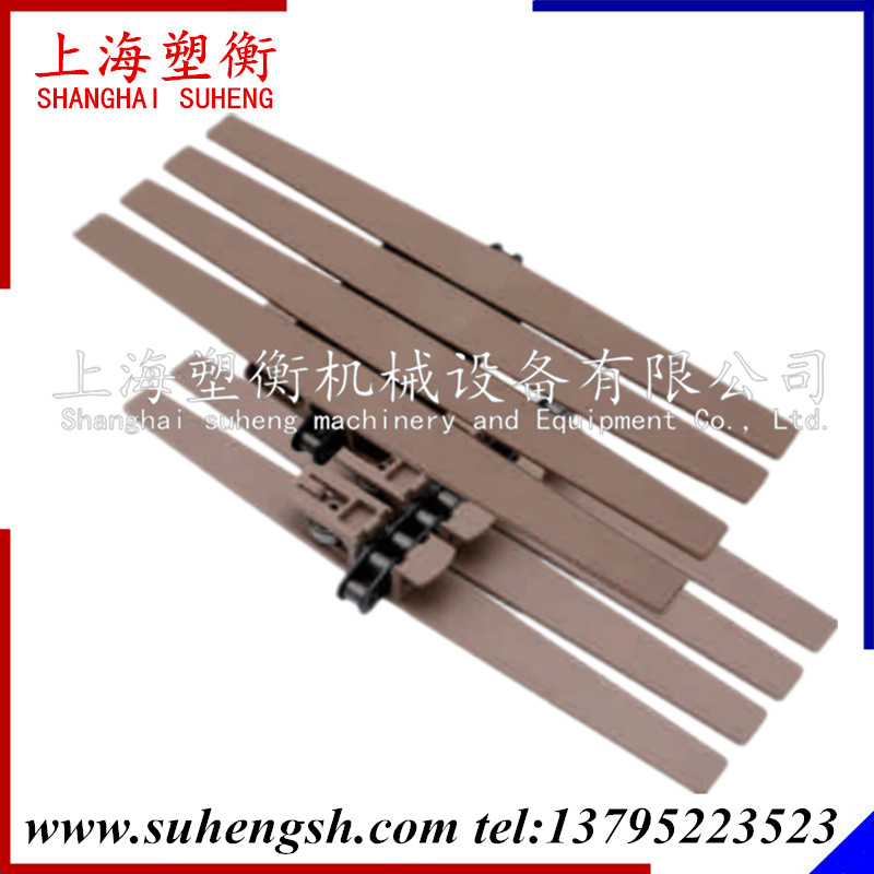 1873螺旋链板 塑钢平顶链 防滑链 扣链式刚基链 转弯塑料缓存链板