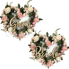 Wooden English letter decorative pieces creative wedding photography props wooden household wreath decoration craft gifts