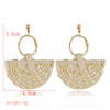 Retro woven ethnic earrings handmade, Korean style, European style