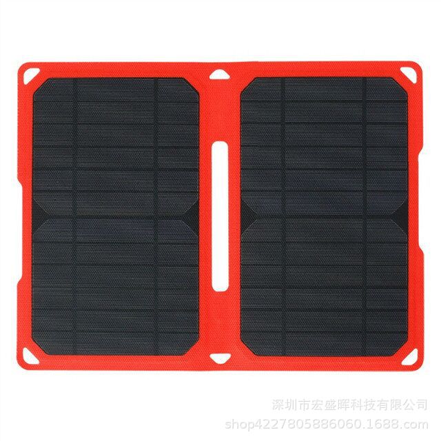 10W户外ETFE太阳能折叠充电包便携手机充电器一体层压折叠包