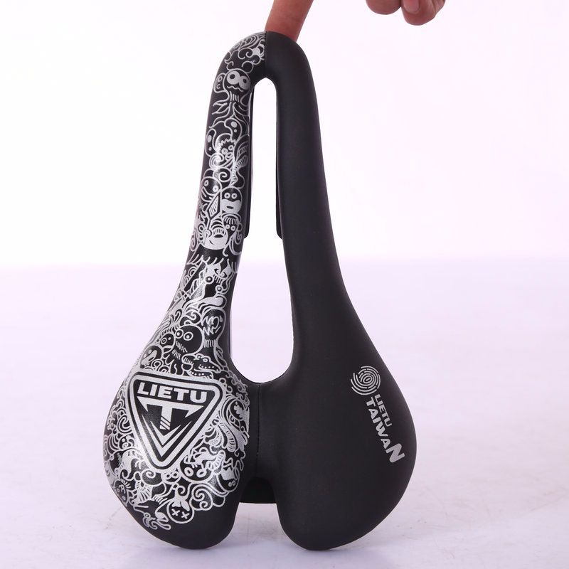 新款途猎山地车鞍座 户外警示灯中空鞍座 加厚单车舒适透气坐垫