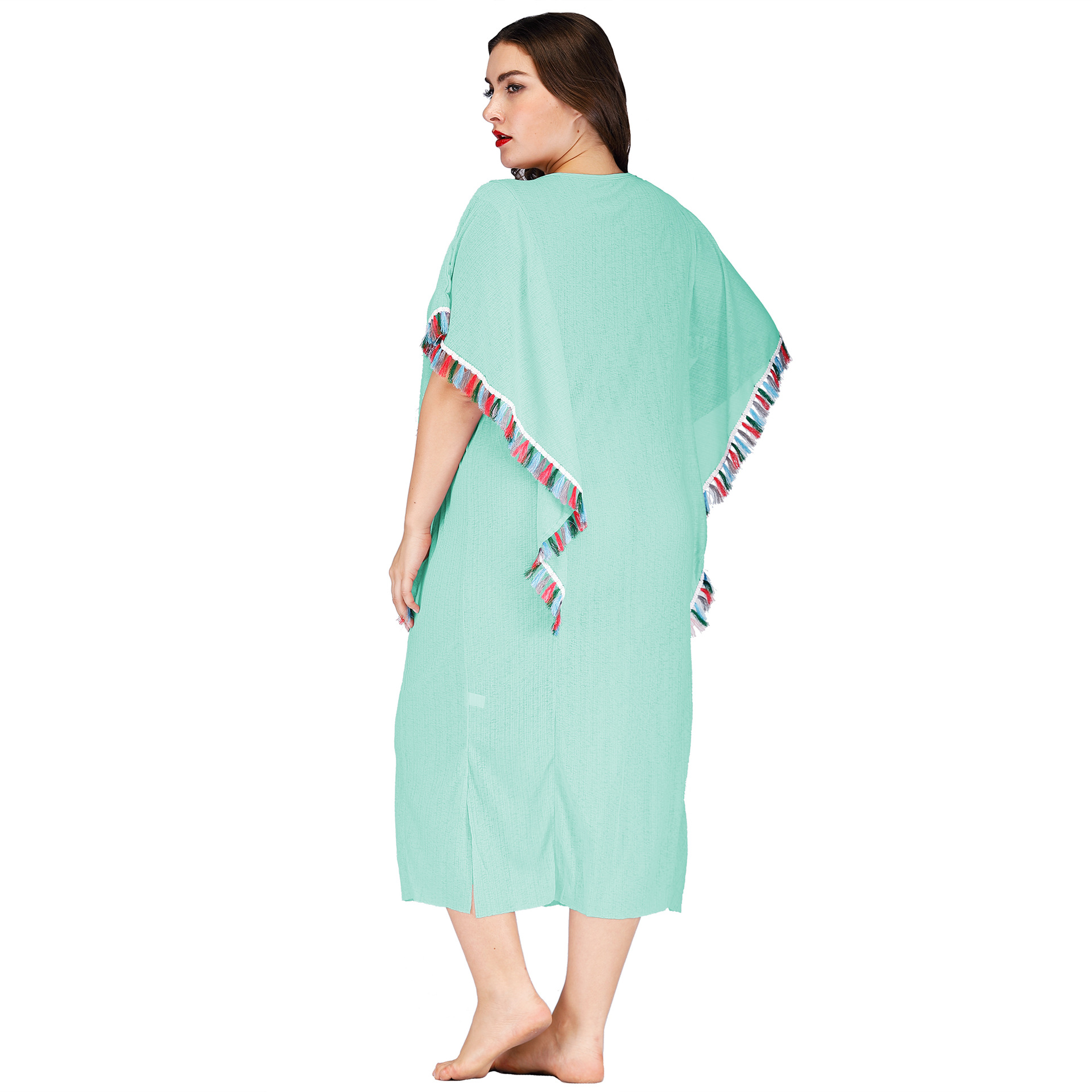 plus size irregular beach dress NSOY45937