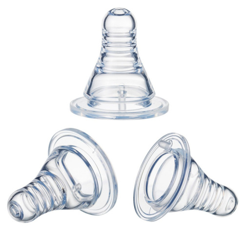Factory direct sales standard caliber breast milk real-feel silicone pacifier can be equipped with various standard bottle baby feeding nipples