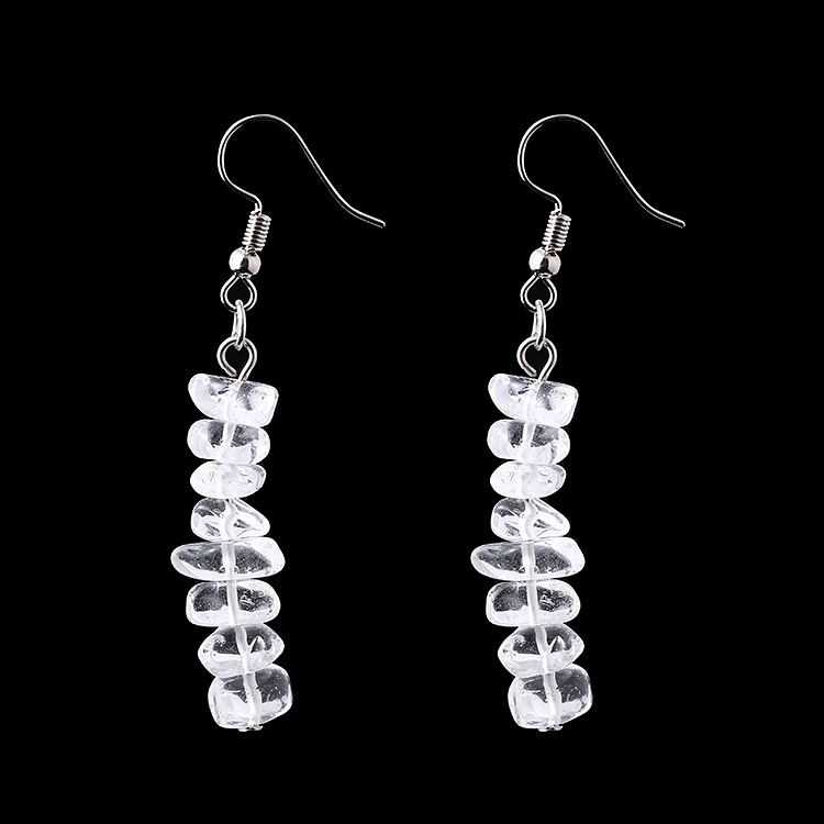 1 Pair Retro Color Block Alloy Natural Stone Plating Women's Drop Earrings display picture 13