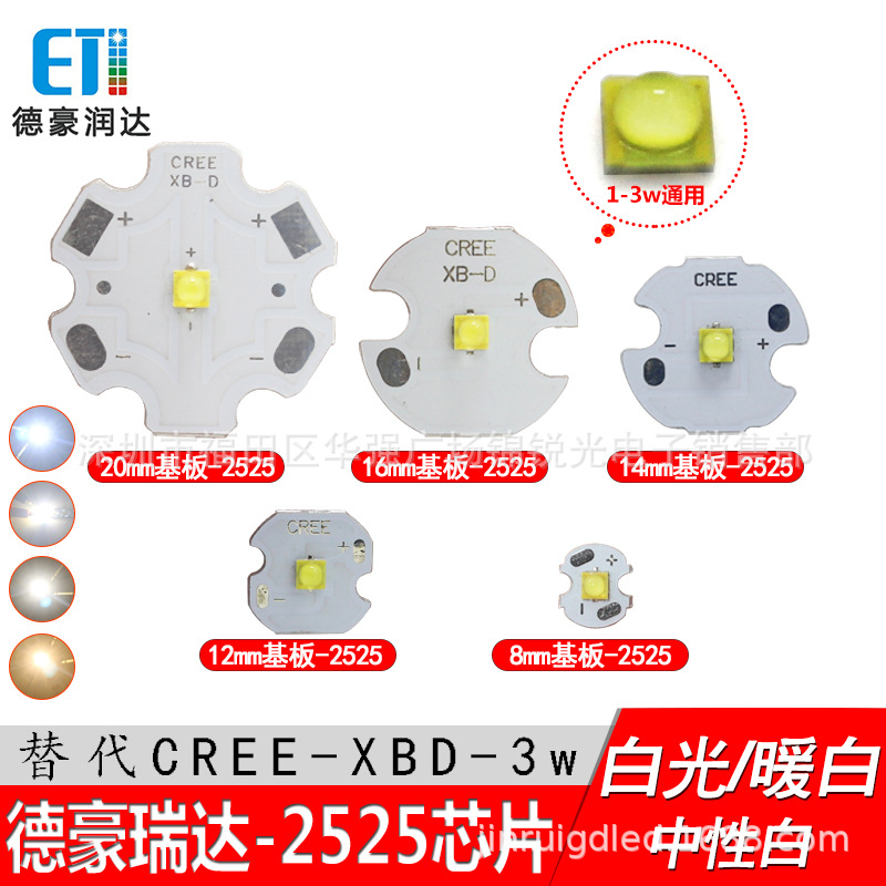 ETI BDO 2525 LED Lamp beads XBD 2525 SMD LED 3W white light Warm White neutral