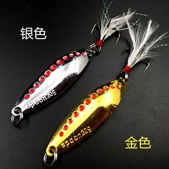 水蛭路亞鋅合金亮片 歐娜槽路亞餌鈎假餌 仿生亮片硬餌漁具批發