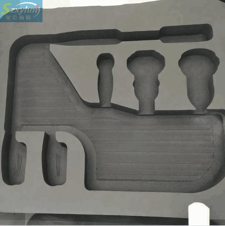 新款车载香薰表海绵包装内衬 吸水贴绒布海绵内托凹槽