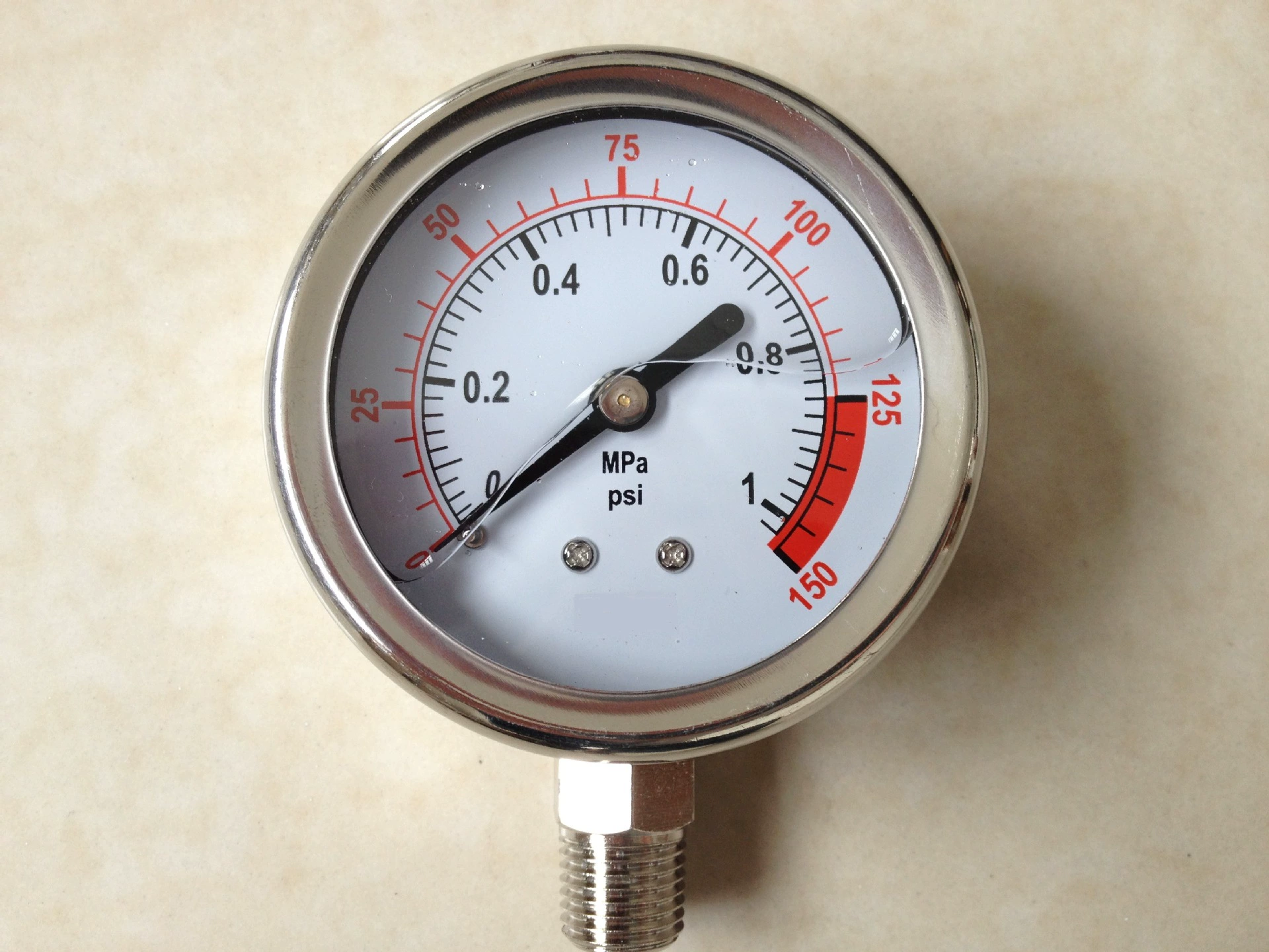 Трубопроводная установка для очистки воды оборудование для чистой воды маслонаполненный ударопрочный вертикальный радиальный манометр