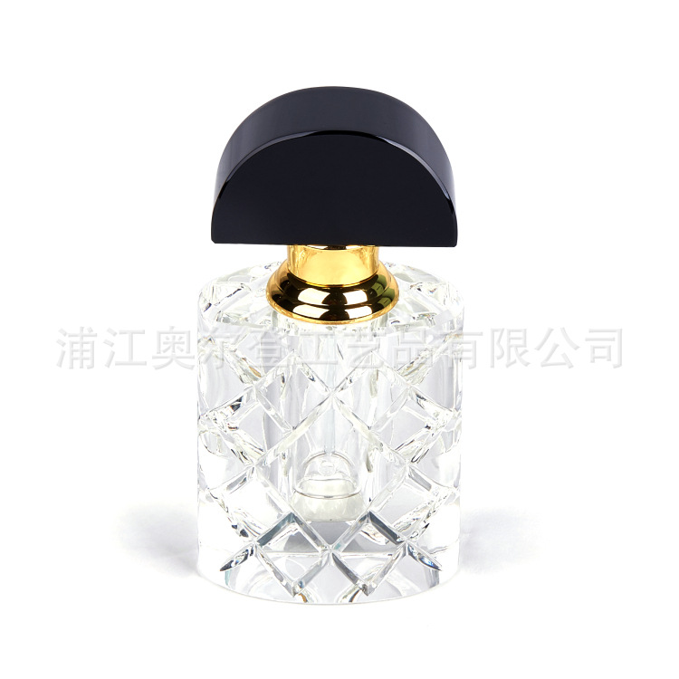 10ml Crystal Craft essential Oil bottle, Middle East Arab Country Perfume bottle, titanium crystal K9 black essential oil bottle wholesale detail image 1