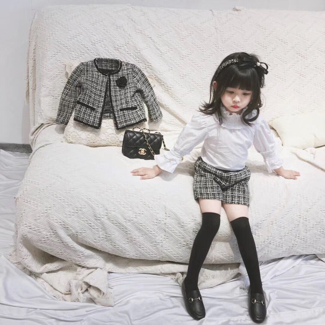 Novi dječji dvodijelni korejski mali mirisni kaput za djevojčice za proljeće i jesen 2022._voghion.com