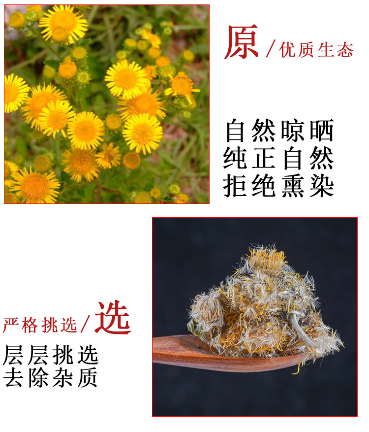 Xuan Fu Hua (Inula japonica) — Dried Sulfur-Free Flower for TCM Tea & Decoction key features