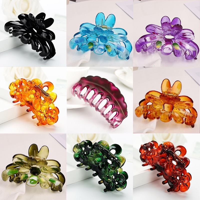 Hair clip hairpin for women girls hair accessories National large hair clip black bath wash hair grab large hair horsetail clip hair clip