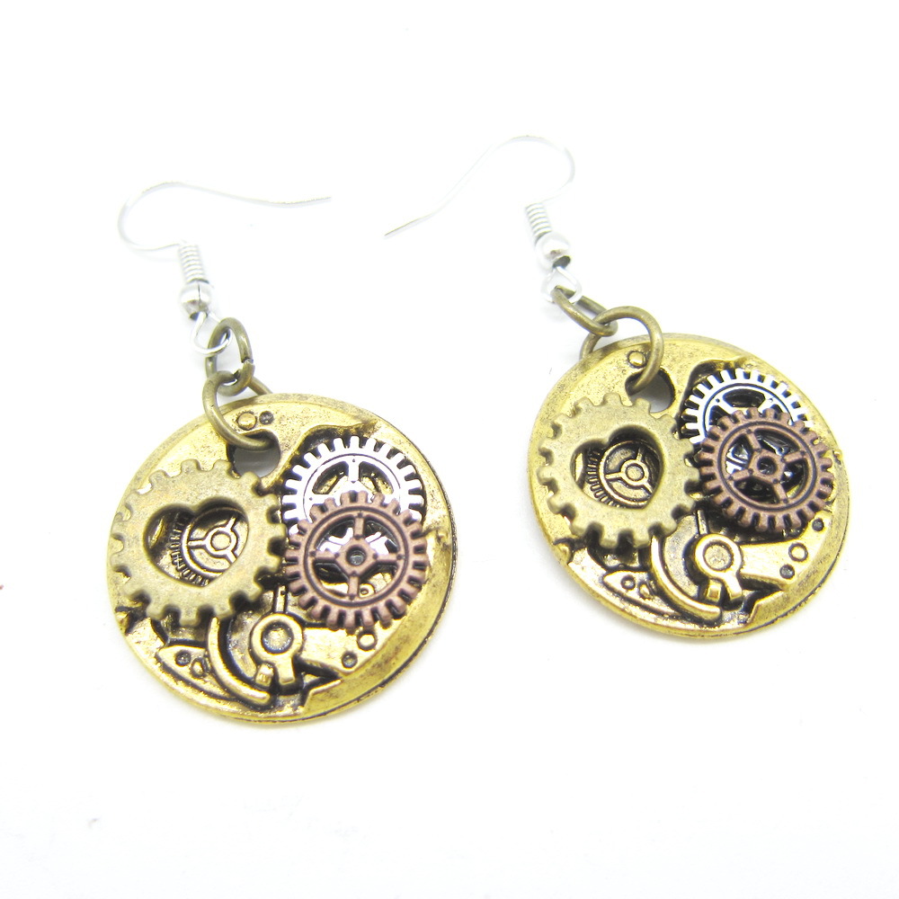 Retro Round Alloy Plating Women's Drop Earrings display picture 2