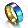 Fashionable accessory, glossy ring stainless steel for beloved, Aliexpress, ebay, simple and elegant design, six colors, wholesale