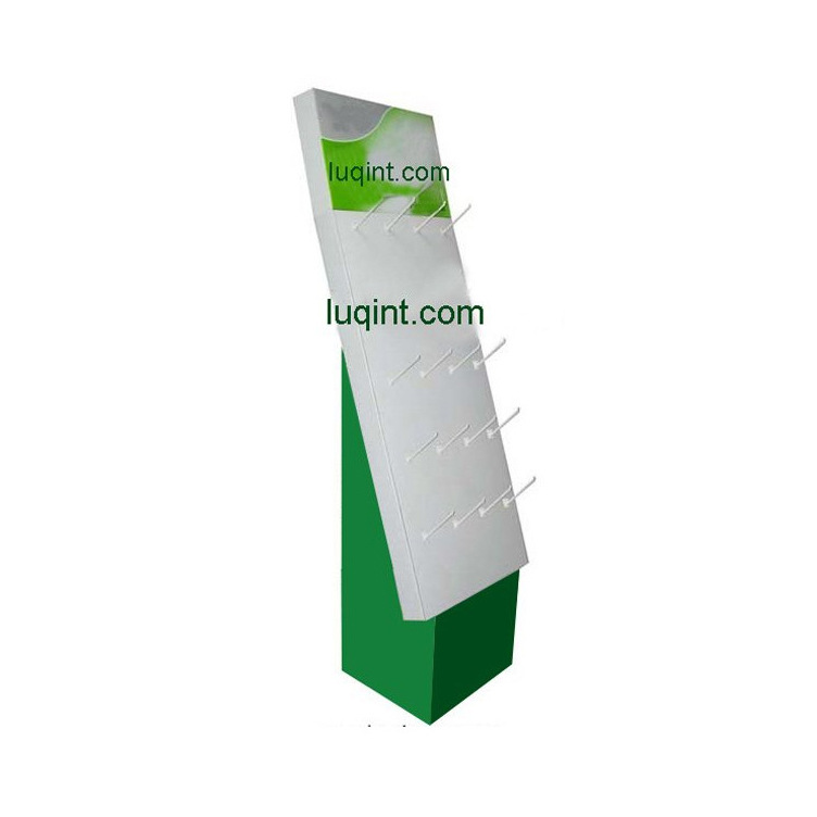 落地纸展示架 超市纸货架 挂钩展示架定做 产品纸陈列架