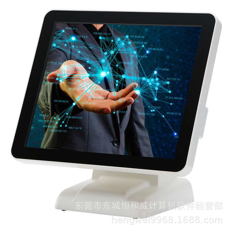 厂家直销新款17寸单屏纯平触摸一体收银机外壳 时尚高档简易组装