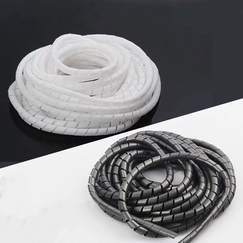 厂家直销 阻燃黑白色包线管 PE缠绕管 绕线管缠绕胶管