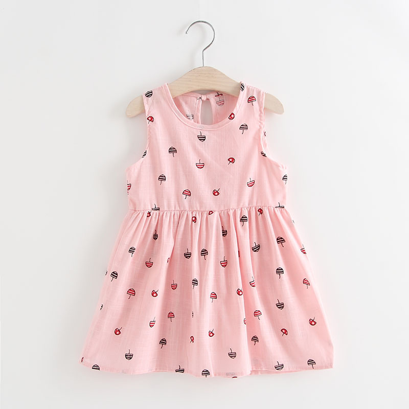 핑크 우산-탱크 원피스