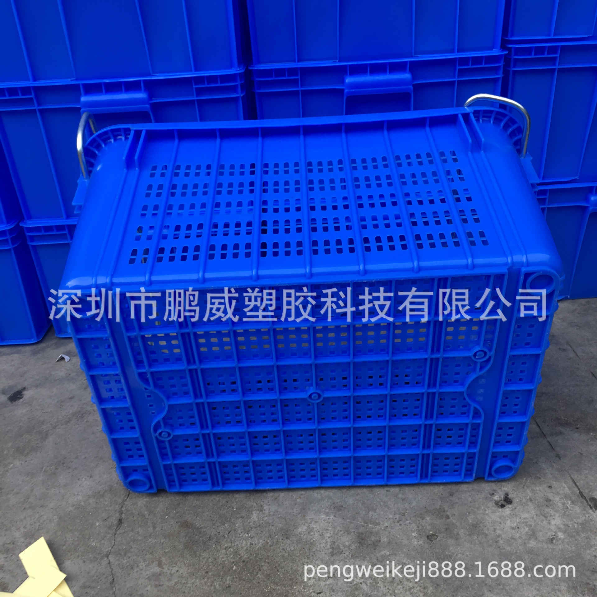 香港农场基地通用铁耳萝 加厚款抗压铁耳胶筐 网格透气生鲜铁耳萝