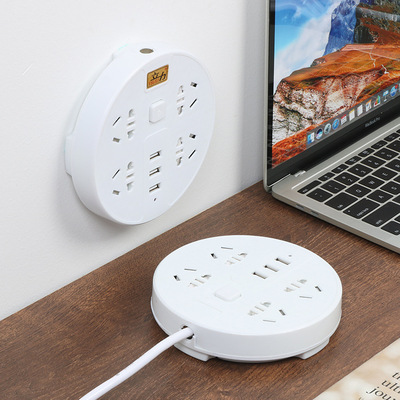 3USB Inserted row charge Plug In Panel Same item 2A Fast charging Discharge outlet terminal block switch National standard Protective door