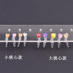 爆款韩式锆石带吊无耳洞无痛U形耳夹耳饰 DIY透明树脂耳夹耳环