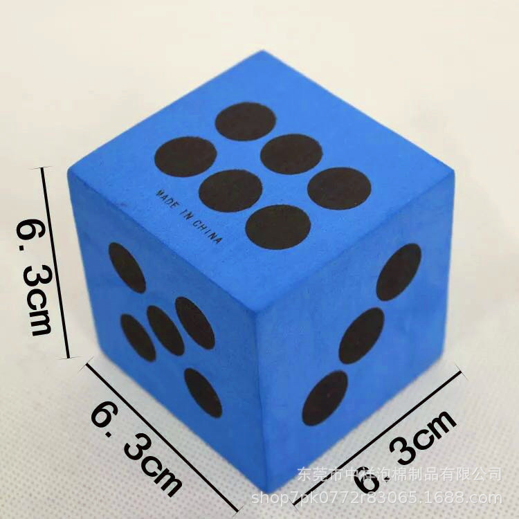 绿色55mm骰子 pu圆角六面高回弹发泡骰子 logo丝印图案