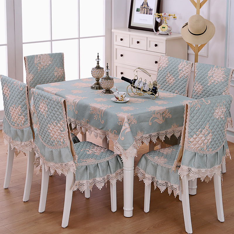 European style currency modern Simplicity Chair covers household Home Furnishing Table and chair sets Table cloth Elegant Dining chair