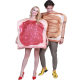 Factory Cross-border Supply Halloween Couple Jam Food Suit Halloween Party Dress Up Costume