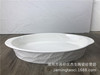 Factory wholesale creative western cheese cheese baked rice bowl cakes white relief elliptical double -ear ceramic baking