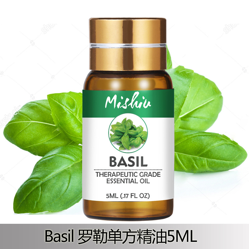 Cross border Source of goods Sweet basil Unilateral essential oil 5mL Botany Skin care Aromatherapy essential oil humidifier essential oil Manufactor Basil