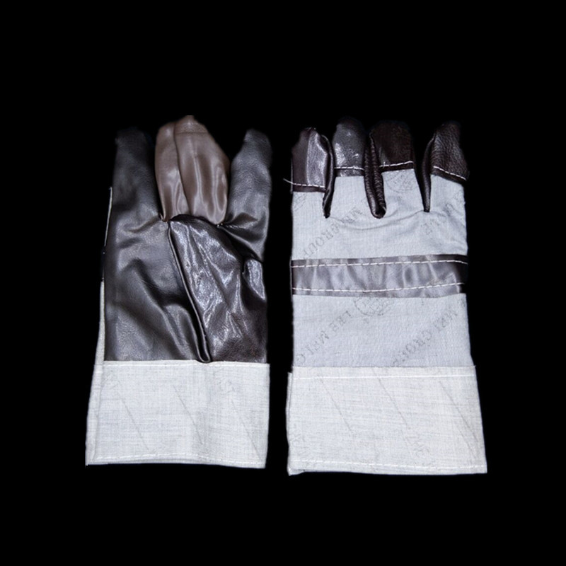 短款皮革电焊焊接防护手套耐磨劳保手套 厂家直销非牛皮花皮手套|ms