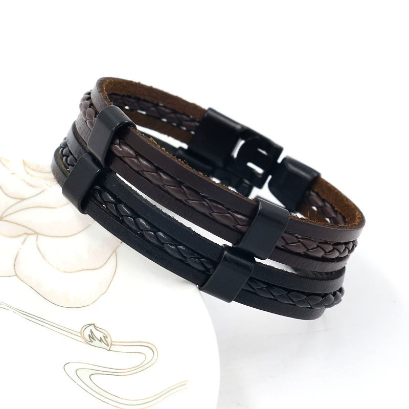 Мужской черный ретро мод bracelet аксессуар для импорта, простой и элегантный дизайн