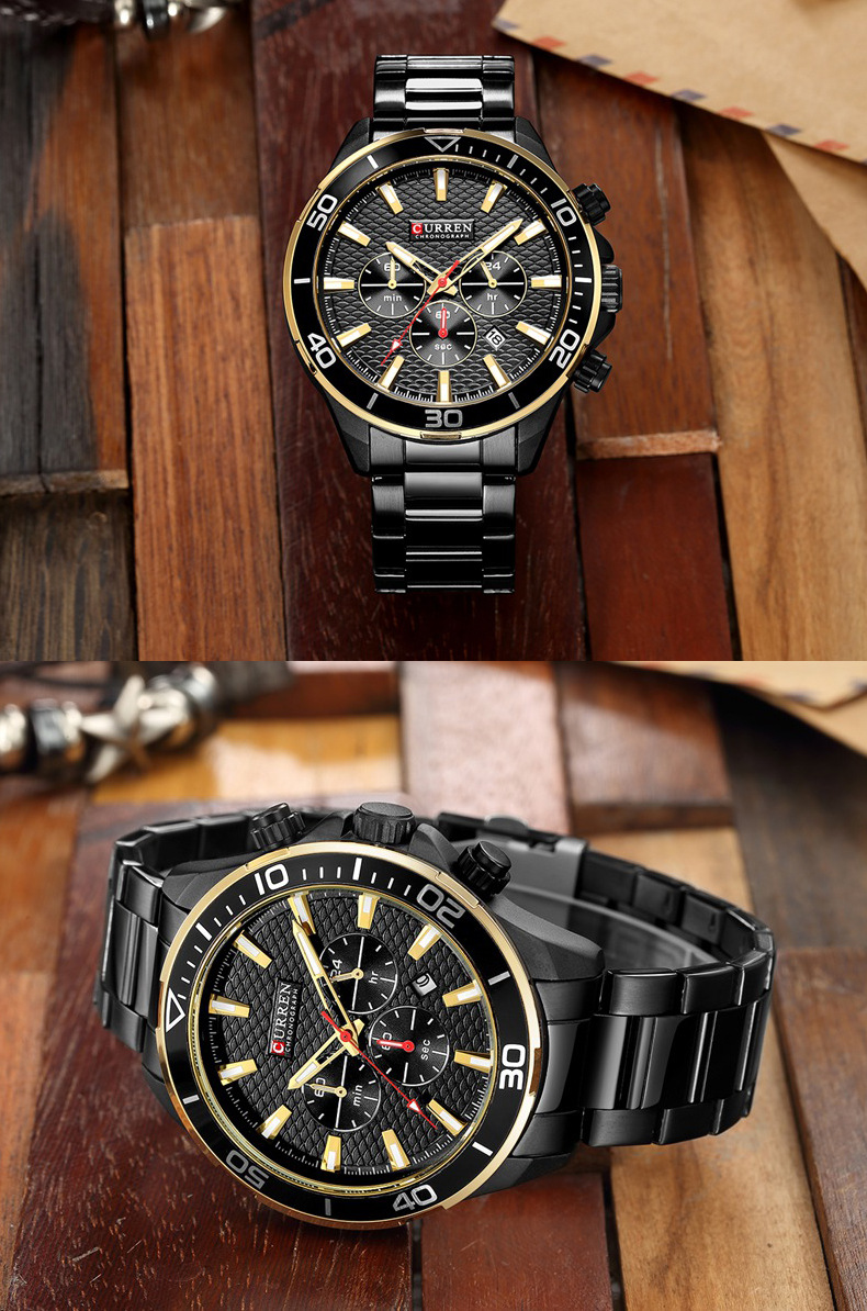 Men's Steel Band Casual Watch Features