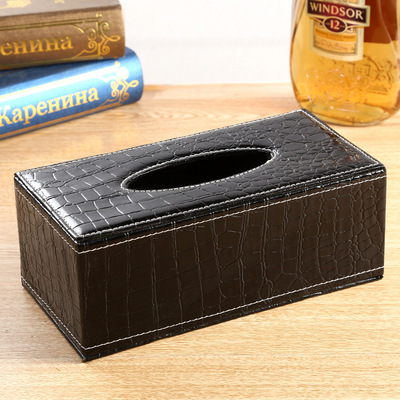 [One piece]Large Simplicity Leatherwear household Tissue box European car PU Cortical suction box