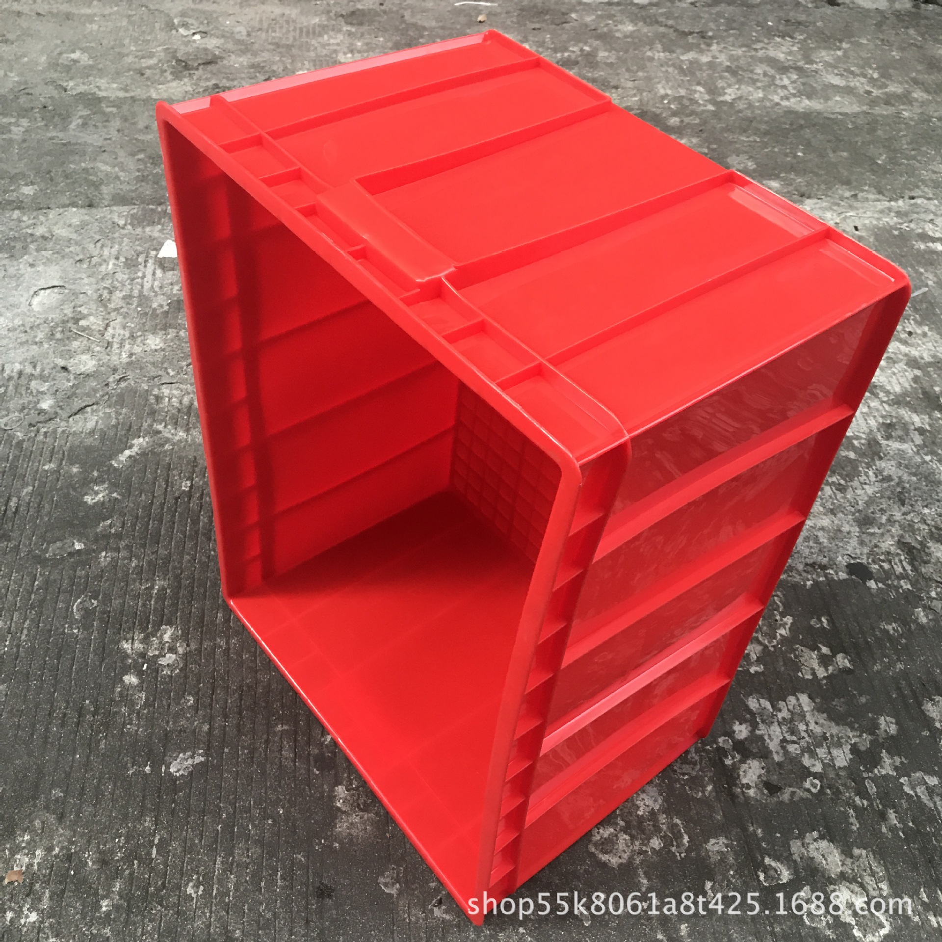 现货标准尺寸塑料周转箱 塑料胶箱 加厚塑胶框 套叠可烫金印刷