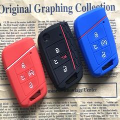 保羅MK7新高爾夫斯柯達A7硅膠鑰匙套鑰匙包汽車遙控保護套