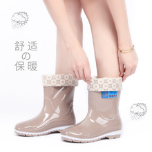 上海雙錢膠鞋女短筒成人雨靴時尚大方水靴軍工雪地靴防滑中筒雨鞋