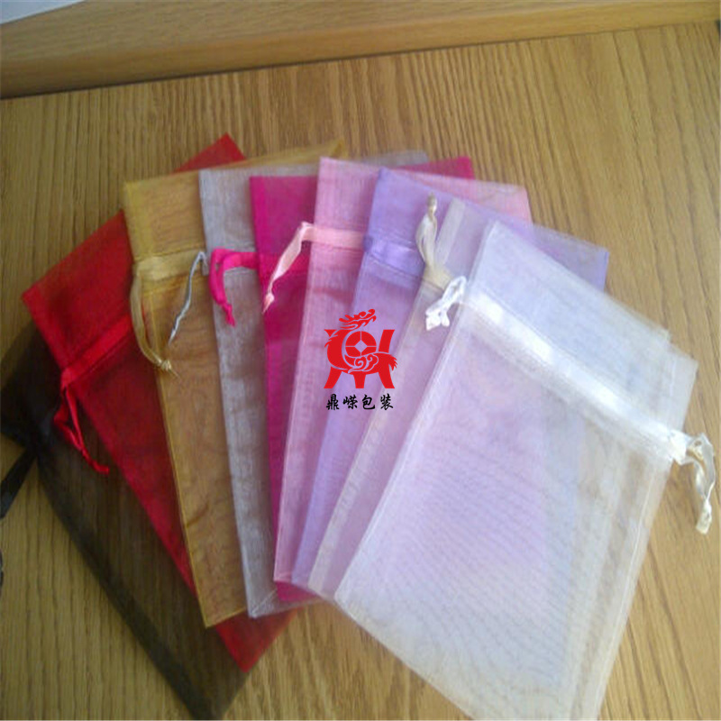 supply Drawstring Pearl Organza bag Beam port Chiffon Organza bag Rope-wearing gauze bag Waistband mesh bag