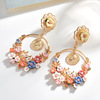 Multilayer resin, earrings, European style, simple and elegant design, boho style