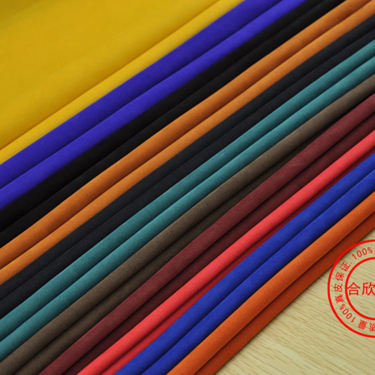 头层磨沙牛皮真皮批发彩色牛巴戈磨砂牛皮革 鞋包用磨砂皮现货