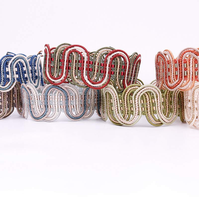 旭达 窗帘花边装饰花边 沙发鞋帽镶边装饰 布艺花边辅料波浪小边