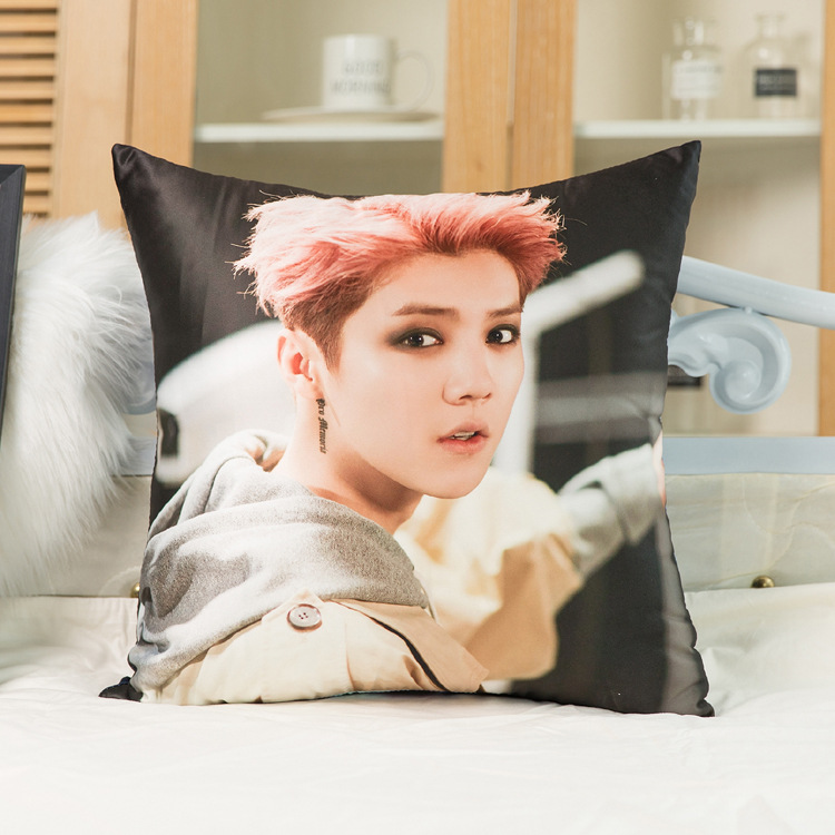 DIY创意照片定制抱枕定做情侣明星动漫周边汽车企业LOGO棉麻靠垫|ms