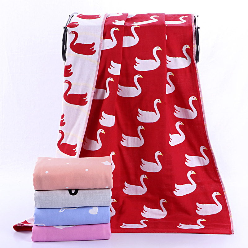 浴巾20018新款纯棉厂家直销新品纯棉纱布浴巾 家居礼品浴巾70*140|ru