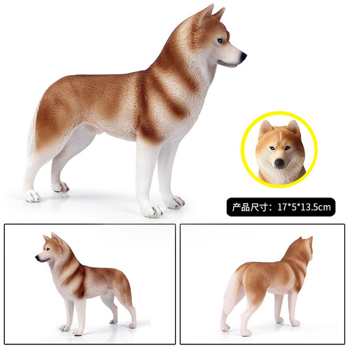 Solid simulation animal model new large Husky pet dog Siberian Husky toy ornaments