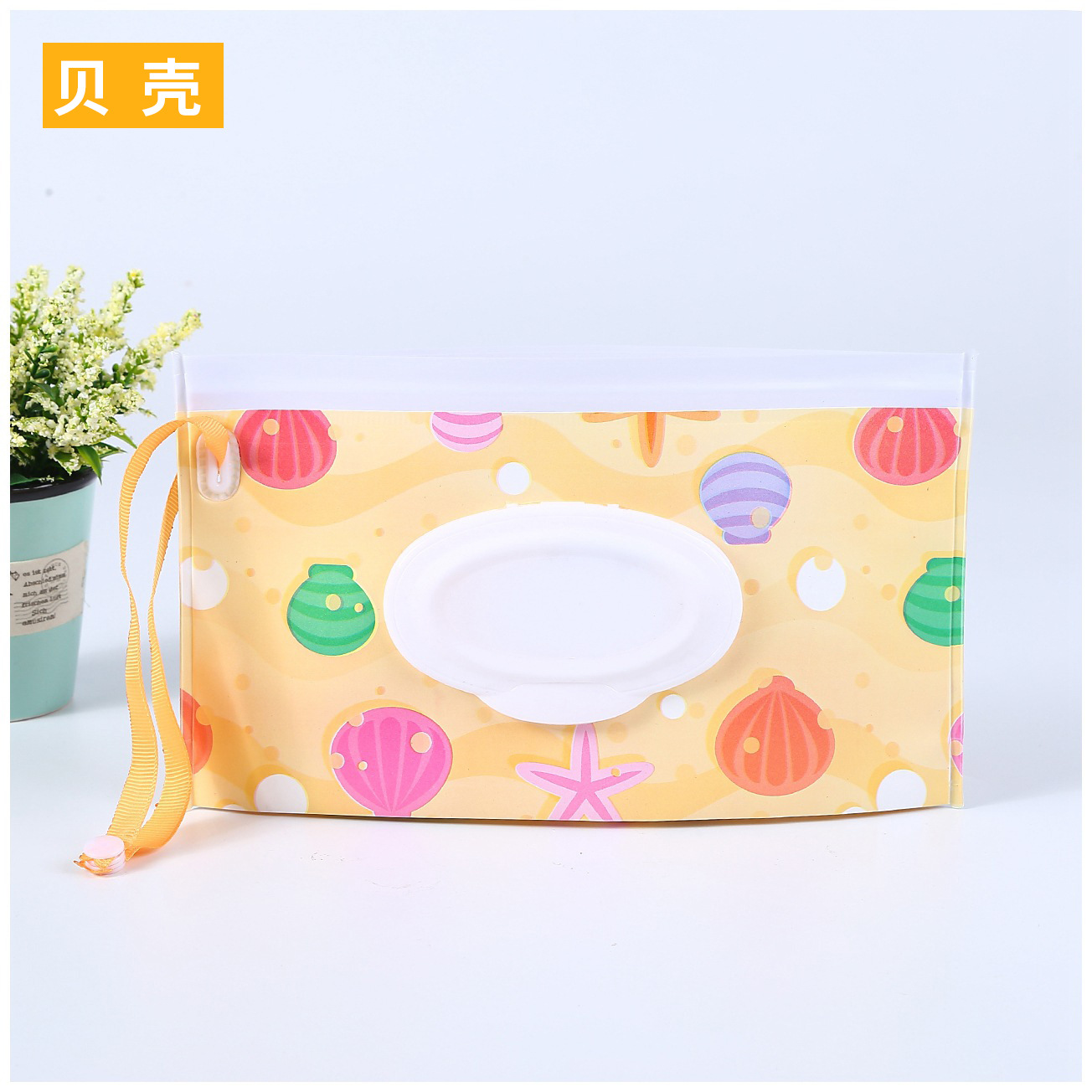 En stock al por mayor bebé EVA bolsa de tejido húmedo bolsa de embalaje extraíble portátil Flip ventana sanitaria bolsa de tejido húmedo bolsa