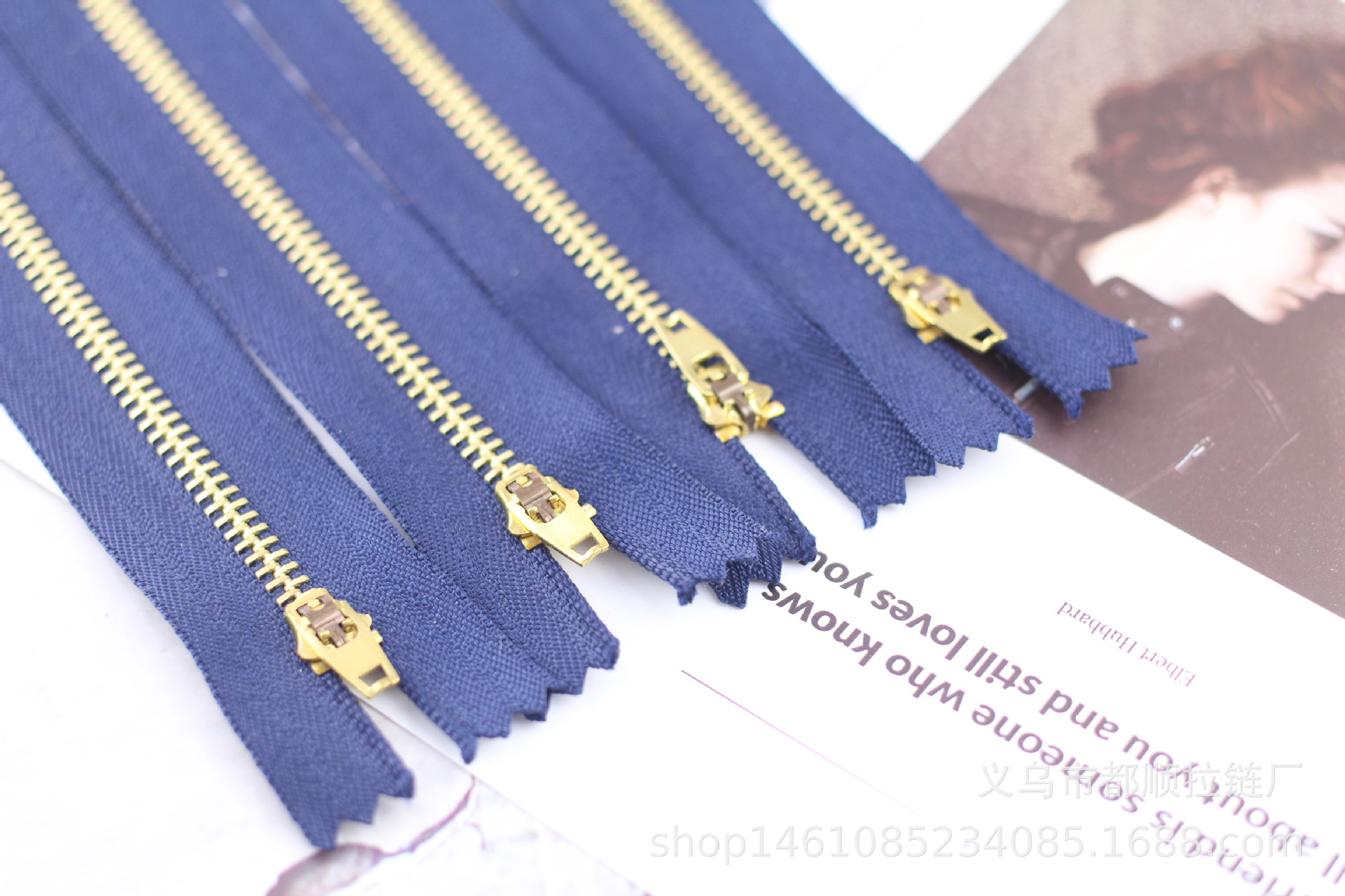 铜拉链4#藏青色牛仔裤拉链休闲裤拉链厂家