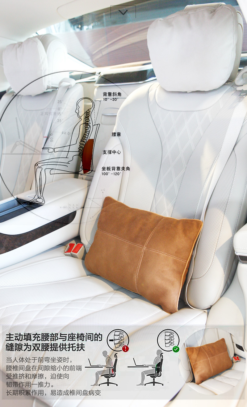 Suitable for Wenjie Headrest, Mercedes-Benz Car Headrest, Maybach S-Class Car Pillow, Neck Pillow, Lumbar Support Cushion, Dropshipping