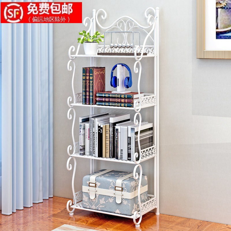 Northern Europe simple and easy Shelf Iron art multi-storey bookshelf bedroom TOILET Shower Room to ground Kitchen Storage Storage racks