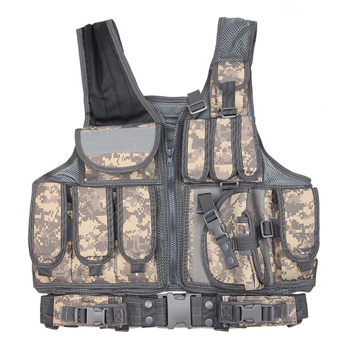 Manufacturer wholesale combat vest military camouflage live CS wild breathable security training equipment tactical mesh vest