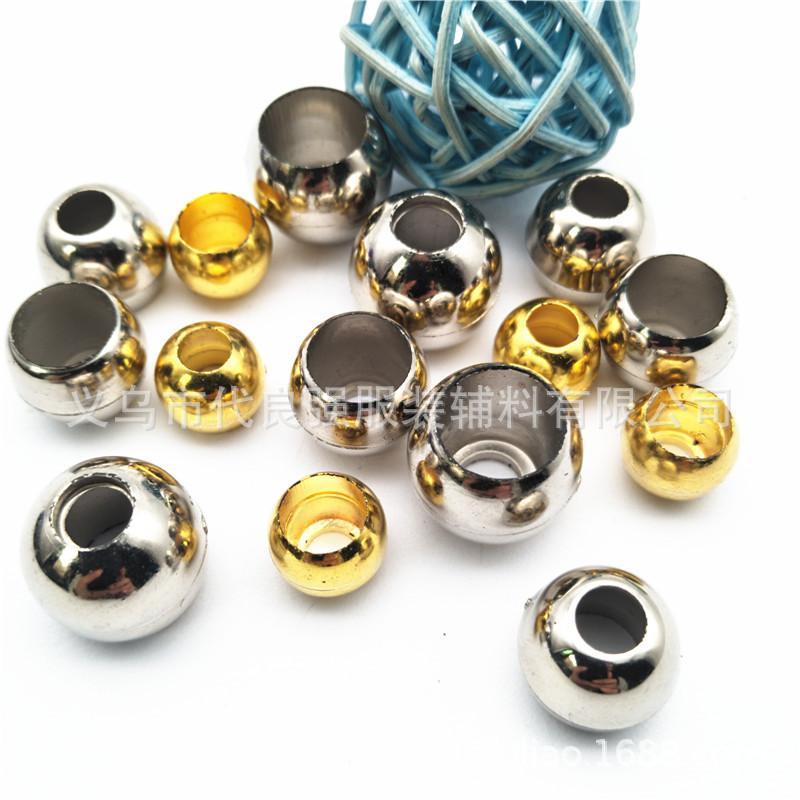 厂家现货直销ABS电镀塑料无帽圆形吊钟 箱包配件衣帽绳扣调节扣